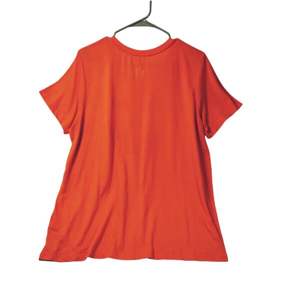 Smiling Pumpkin T-Shirt Orange Black Women's XL Halloween Top - Picture 2 of 4